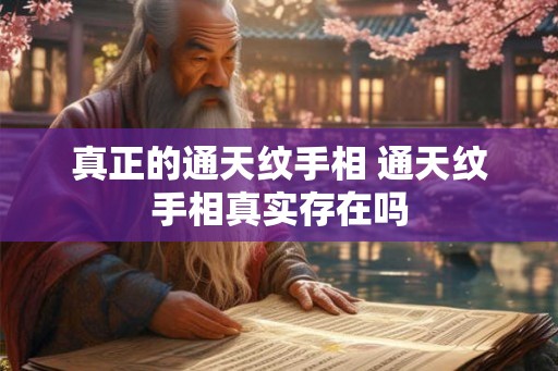 真正的通天纹手相 通天纹手相真实存在吗