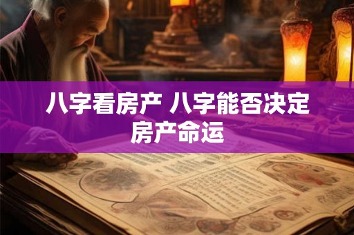 八字看房产 八字能否决定房产命运