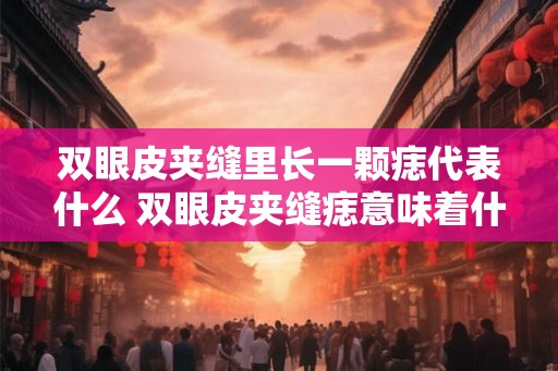 双眼皮夹缝里长一颗痣代表什么 双眼皮夹缝痣意味着什么