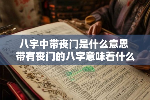 八字中带丧门是什么意思 带有丧门的八字意味着什么 八字中带丧门是什么意思 带有丧门的八字意味着什么