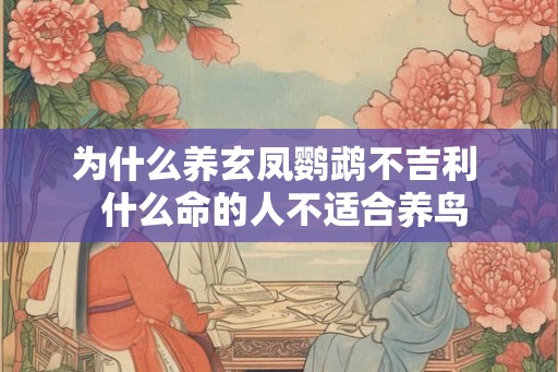 为什么养玄凤鹦鹉不吉利  什么命的人不适合养鸟