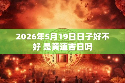 2026年5月19日日子好不好 是黄道吉日吗