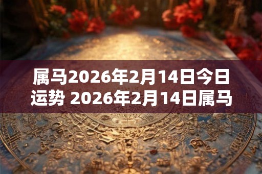 属马2026年2月14日今日运势 2026年2月14日属马人运势好吗