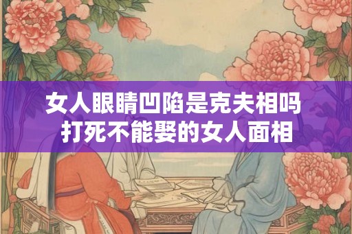女人眼睛凹陷是克夫相吗 打死不能娶的女人面相