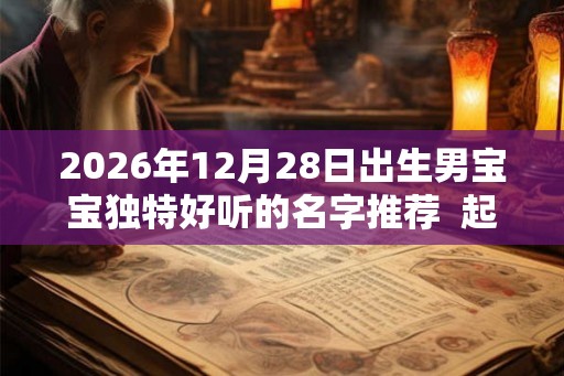 2026年12月28日出生男宝宝独特好听的名字推荐  起名忌用字