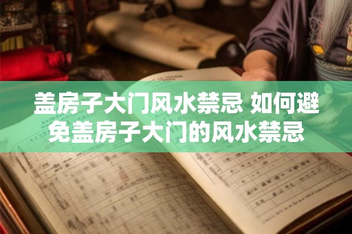 盖房子大门风水禁忌 如何避免盖房子大门的风水禁忌