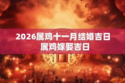 2026属鸡十一月结婚吉日  属鸡嫁娶吉日