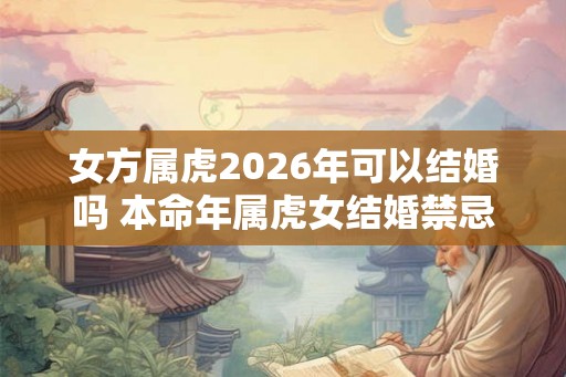 女方属虎2026年可以结婚吗 本命年属虎女结婚禁忌