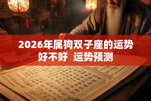 2026年属狗双子座的运势好不好 运势预测 2026年属狗双子座的运势好不好 运势预测