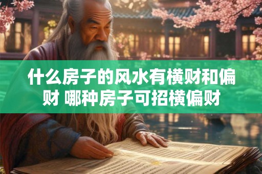 什么房子的风水有横财和偏财 哪种房子可招横偏财