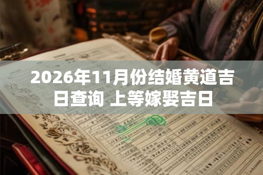 2026年11月份结婚黄道吉日查询 上等嫁娶吉日