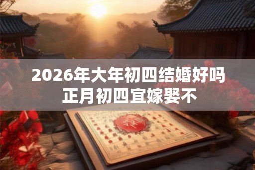 2026年大年初四结婚好吗 正月初四宜嫁娶不 2026年大年初四结婚好吗 正月初四宜嫁娶不