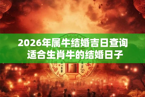 2026年属牛结婚吉日查询  适合生肖牛的结婚日子