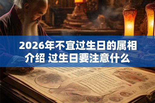 2026年不宜过生日的属相介绍 过生日要注意什么