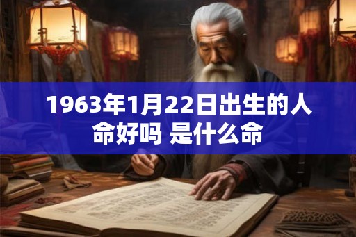 1963年1月22日出生的人命好吗 是什么命 1963年1月22日出生的人命好吗 是什么命