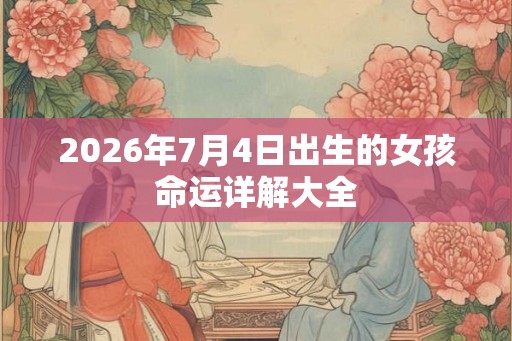 2026年7月4日出生的女孩命运详解大全