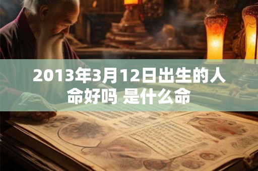 2013年3月12日出生的人命好吗 是什么命