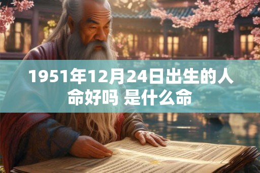 1951年12月24日出生的人命好吗 是什么命