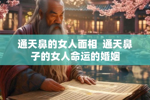 通天鼻的女人面相 通天鼻子的女人命运的婚姻 通天鼻的女人面相 通天鼻子的女人命运的婚姻