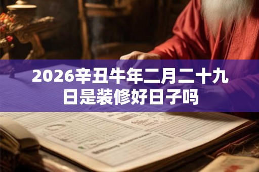 2026辛丑牛年二月二十九日是装修好日子吗