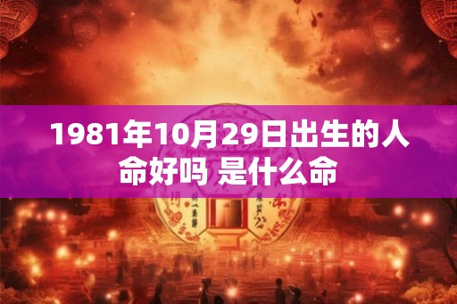 1981年10月29日出生的人命好吗 是什么命 1981年10月29日出生的人命好吗 是什么命