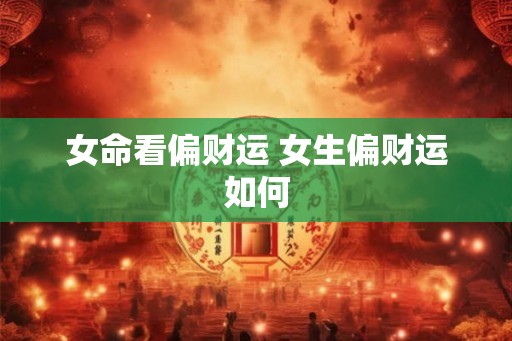 女命看偏财运 女生偏财运如何