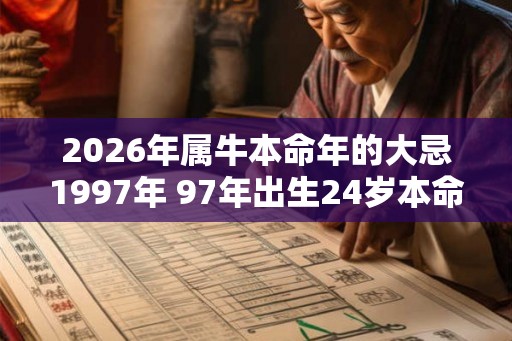 2026年属牛本命年的大忌1997年 97年出生24岁本命年佩戴什么好 2026年属牛本命年的大忌1997年 97年出生24岁本命年佩戴什么好