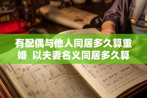 有配偶与他人同居多久算重婚  以夫妻名义同居多久算重婚