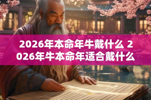 2026年本命年牛戴什么 2026年牛本命年适合戴什么