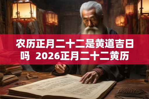 农历正月二十二是黄道吉日吗  2026正月二十二黄历