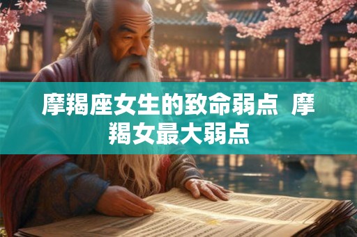 摩羯座女生的致命弱点  摩羯女最大弱点