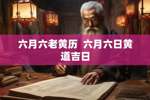 六月六老黄历  六月六日黄道吉日