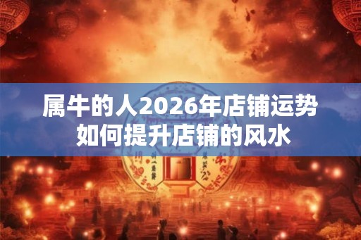 属牛的人2026年店铺运势 如何提升店铺的风水