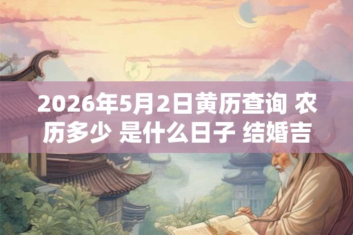 2026年5月2日黄历查询 农历多少 是什么日子 结婚吉时