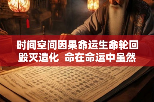 时间空间因果命运生命轮回毁灭造化  命在命运中虽然造化来捉弄