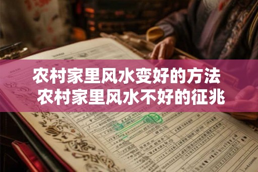 农村家里风水变好的方法  农村家里风水不好的征兆