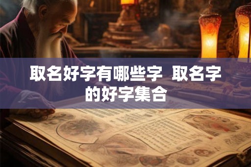 取名好字有哪些字  取名字的好字集合