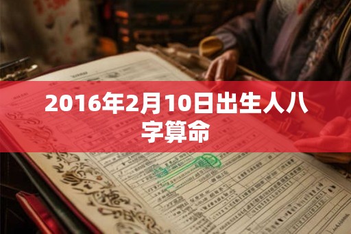 2016年2月10日出生人八字算命 2016年2月10日出生人八字算命