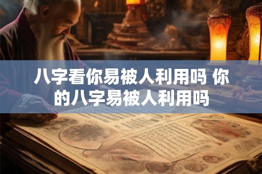 八字看你易被人利用吗 你的八字易被人利用吗