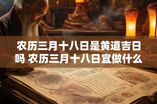 农历三月十八日是黄道吉日吗 农历三月十八日宜做什么