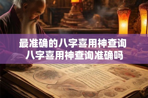 最准确的八字喜用神查询 八字喜用神查询准确吗