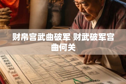 财帛宫武曲破军 财武破军宫曲何关