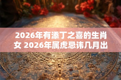 2026年有添丁之喜的生肖女 2026年属虎忌讳几月出生 2026年有添丁之喜的生肖女 2026年属虎忌讳几月出生