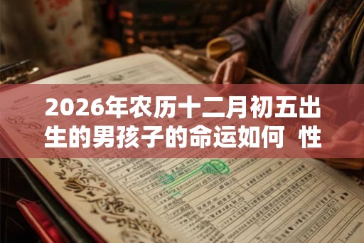 2026年农历十二月初五出生的男孩子的命运如何 性格好不好 2026年农历十二月初五出生的男孩子的命运如何 性格好不好