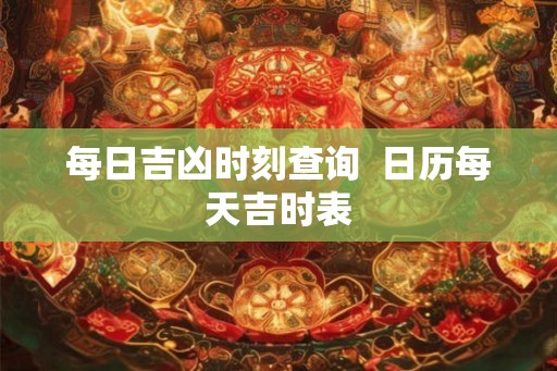每日吉凶时刻查询 日历每天吉时表 每日吉凶时刻查询 日历每天吉时表