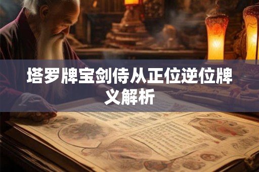 塔罗牌宝剑侍从正位逆位牌义解析