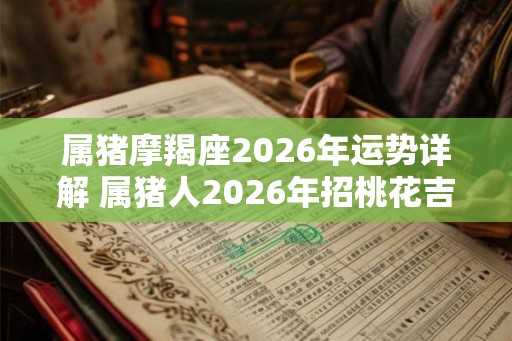 属猪摩羯座2026年运势详解 属猪人2026年招桃花吉祥物 属猪摩羯座2026年运势详解 属猪人2026年招桃花吉祥物