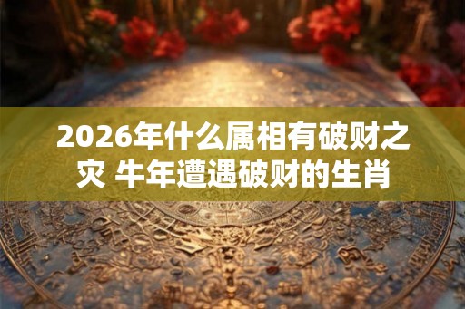 2026年什么属相有破财之灾 牛年遭遇破财的生肖