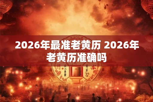 2026年最准老黄历 2026年老黄历准确吗