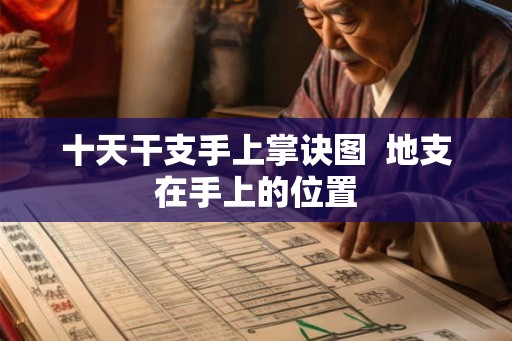十天干支手上掌诀图  地支在手上的位置